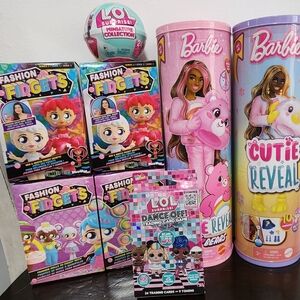 Barbie Cutie Reveal Dolls+LOL Surprise!+ Fashion Fidgets-8pc bundle New